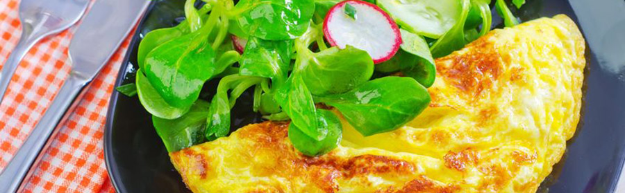 proteine dieet recept kruidige omelet salade